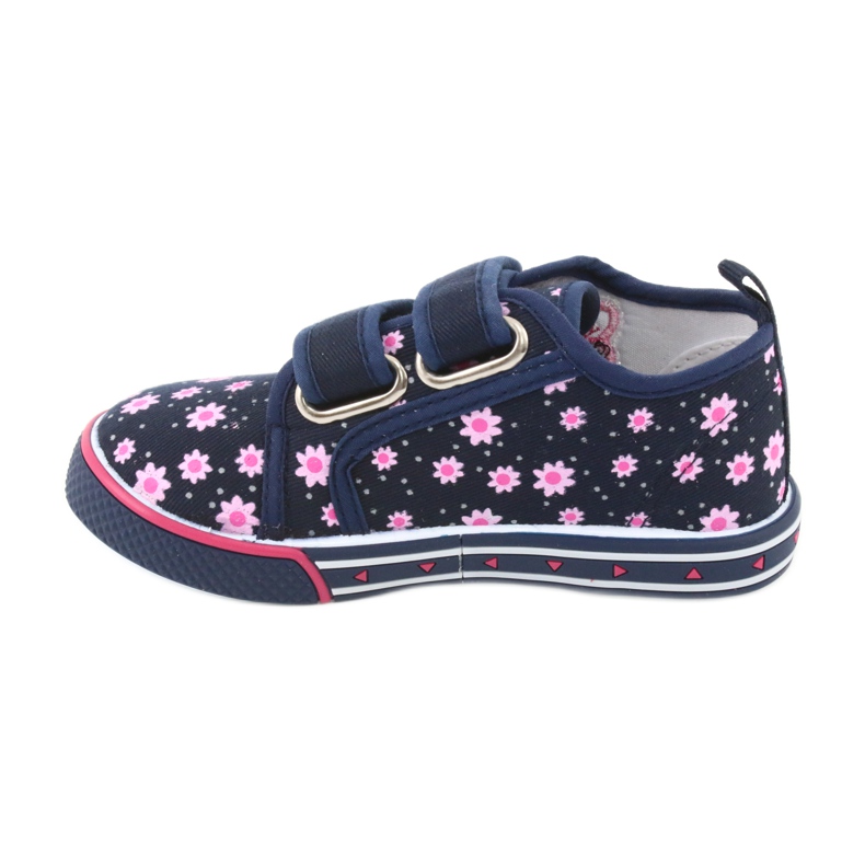 Sneaker Atletico daisy velcro blu navy rosa 2
