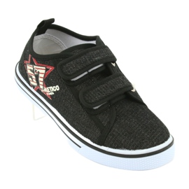 Sneakers con velcro Atletico jeans nero 1