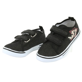 Sneakers con velcro Atletico jeans nero 3