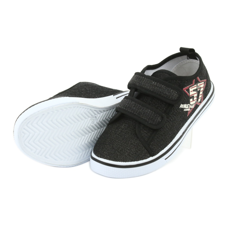 Sneakers con velcro Atletico jeans nero 5
