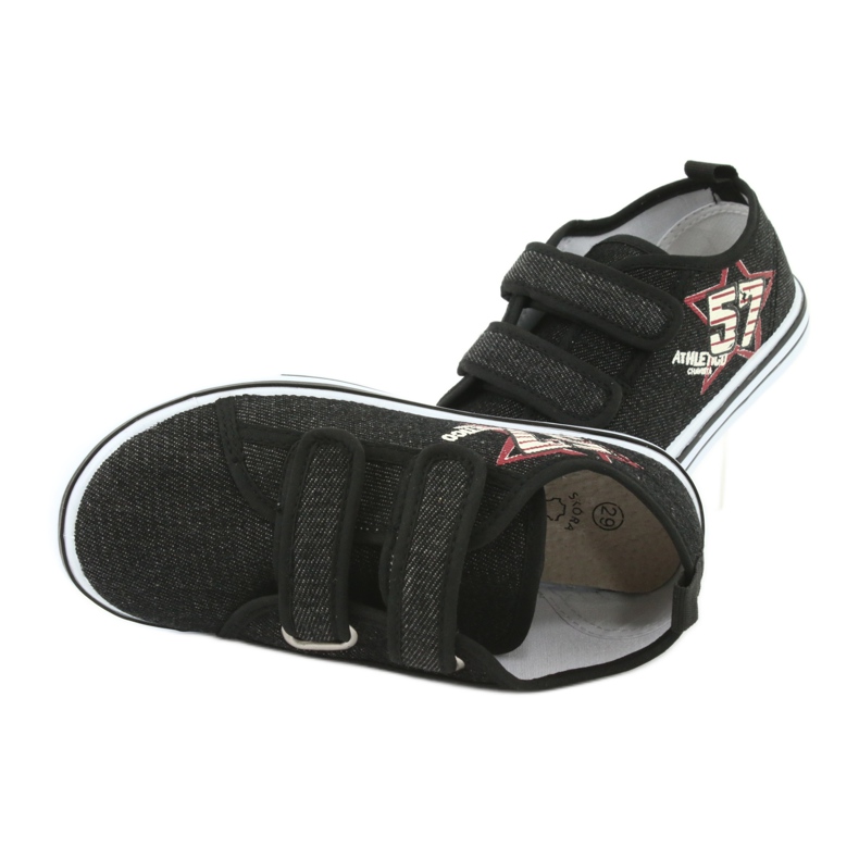 Sneakers con velcro Atletico jeans nero 6
