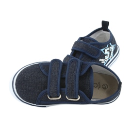 Sneakers con velcro Atletico jeans blu navy 6