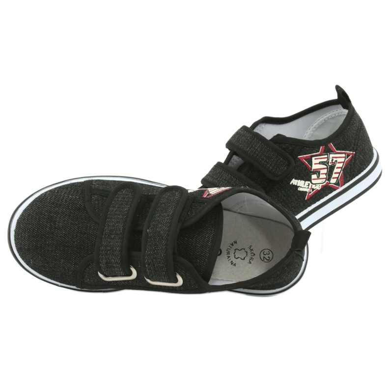 Sneakers con velcro Atletico jeans nero 6