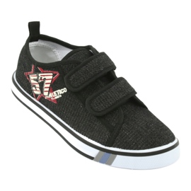 Sneakers con velcro Atletico jeans nero 1