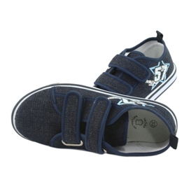 Sneakers con velcro Atletico jeans blu navy 6