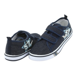 Sneakers con velcro Atletico jeans blu navy 4