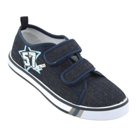 Sneakers con velcro Atletico jeans blu navy 1