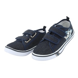 Sneakers con velcro Atletico jeans blu navy 3
