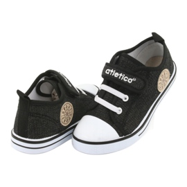 Sneakers con inserto in pelle Atletico BSM029 nero 4