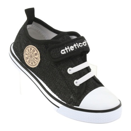 Sneakers con inserto in pelle Atletico BSM029 nero 1