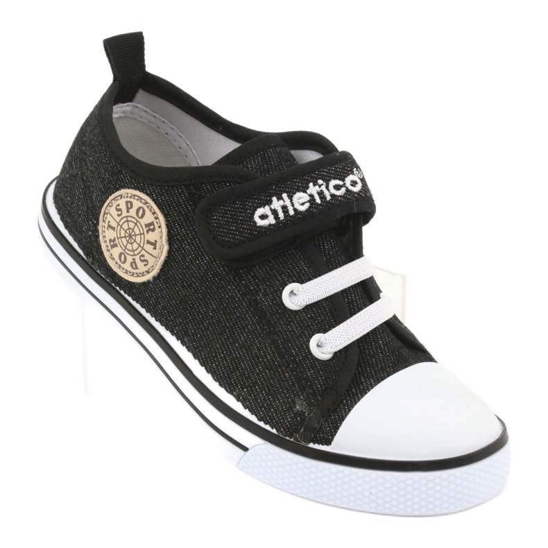 Sneakers con inserto in pelle Atletico BSM029 nero 1