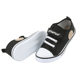 Sneakers con inserto in pelle Atletico BSM029 nero 5