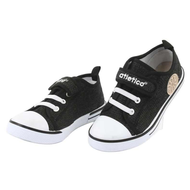 Sneakers con inserto in pelle Atletico BSM029 nero 3
