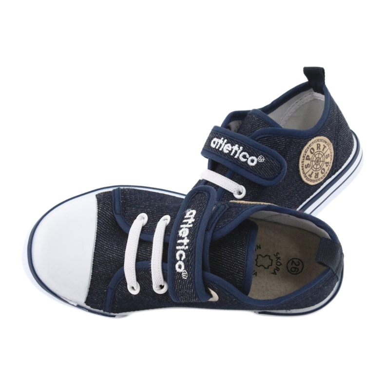 Sneakers con inserto in pelle Atletico BSM029 blu navy 6