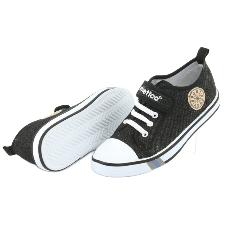 Sneakers con inserto in pelle Atletico BSM029 nero 5
