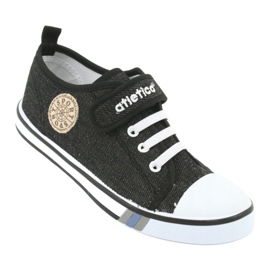 Sneakers con inserto in pelle Atletico BSM029 nero 1