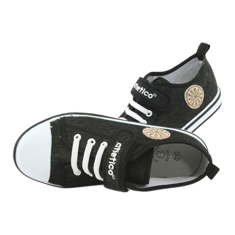 Sneakers con inserto in pelle Atletico BSM029 nero 6