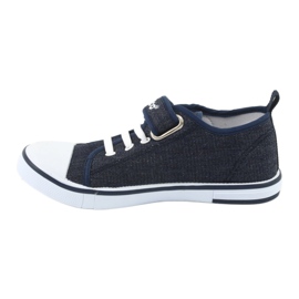Sneakers con inserto in pelle Atletico blu navy jeans BSM029 2