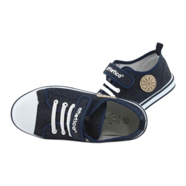 Sneakers con inserto in pelle Atletico blu navy jeans BSM029 6