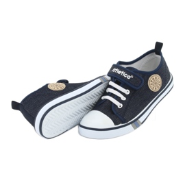 Sneakers con inserto in pelle Atletico blu navy jeans BSM029 5