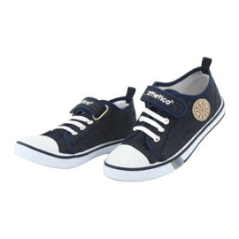 Sneakers con inserto in pelle Atletico blu navy jeans BSM029 3