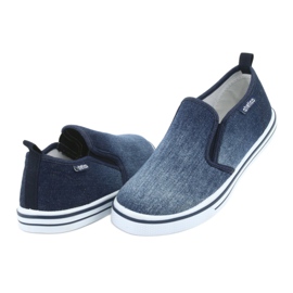 Sneakers slip-on in denim ATLETICO BAM060 da bambino blu 3