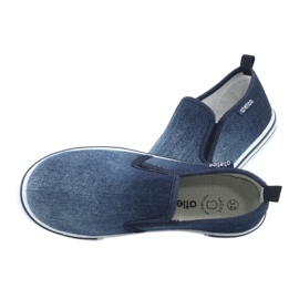 Sneakers slip-on in denim ATLETICO BAM060 da bambino blu 5