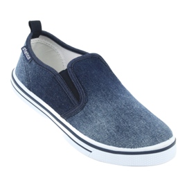 Sneakers slip-on in denim ATLETICO BAM060 da bambino blu 1