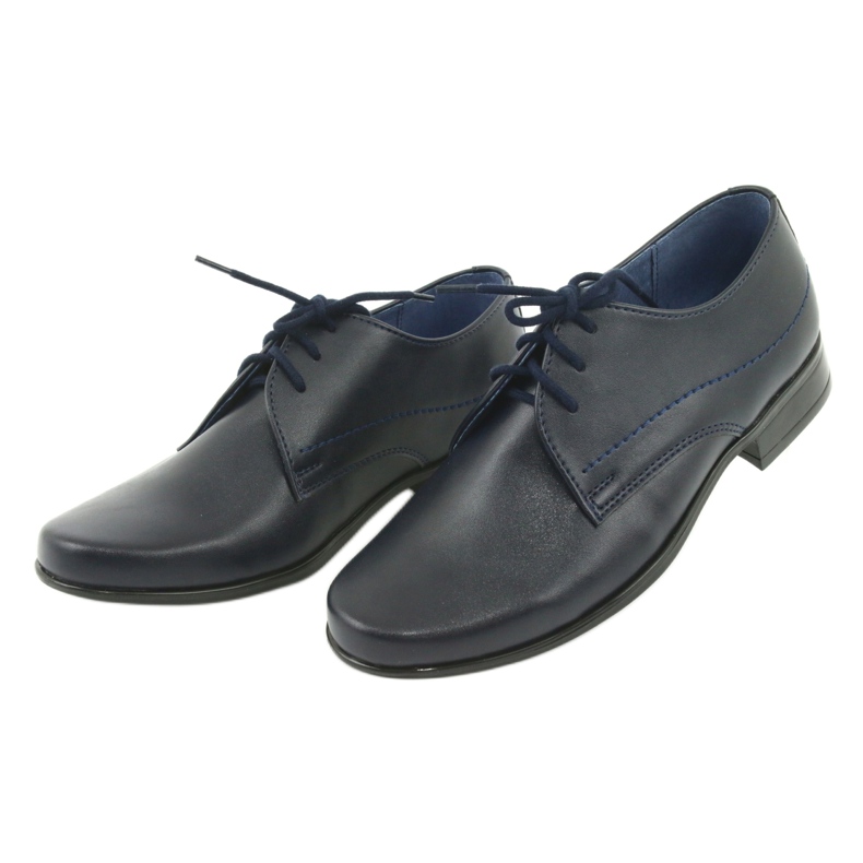 Gregors Scarpe da ragazzo in pelle blu blu inserto blu 3