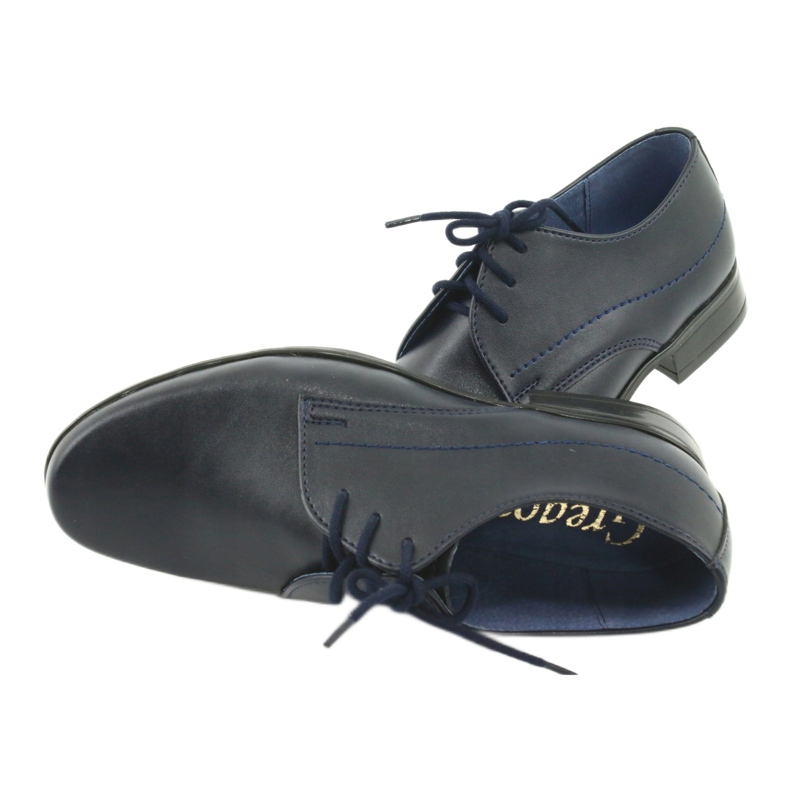 Gregors Scarpe da ragazzo in pelle blu blu inserto blu 6
