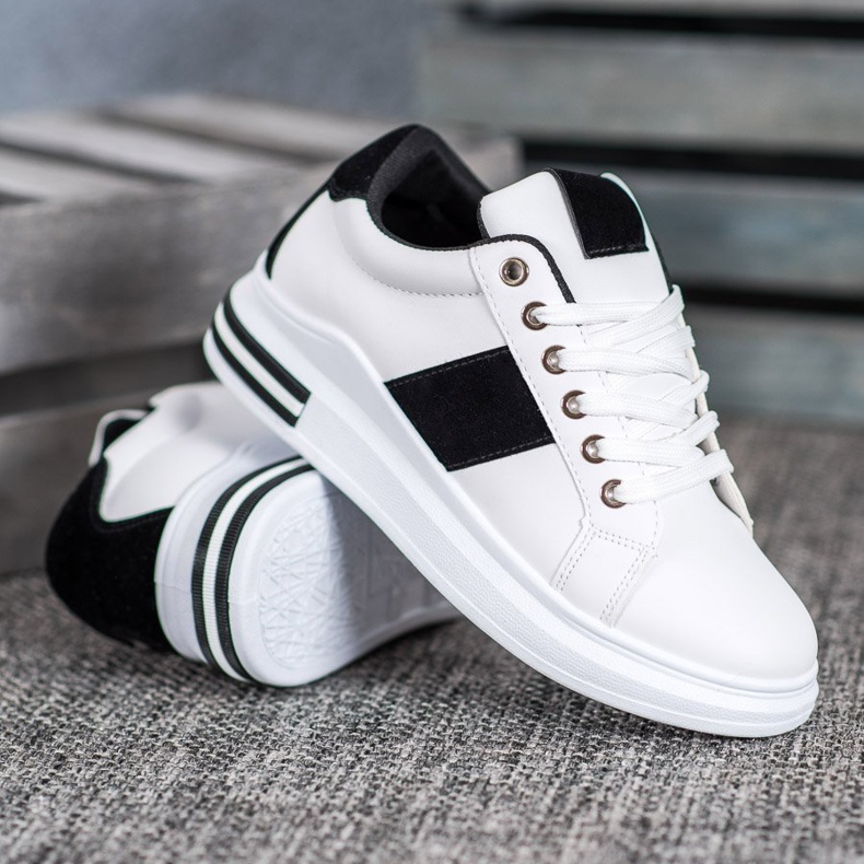 SHELOVET Scarpe sportive stringate bianca 1