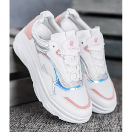 SHELOVET Scarpe da ginnastica bianche alla moda bianco multicolore 2