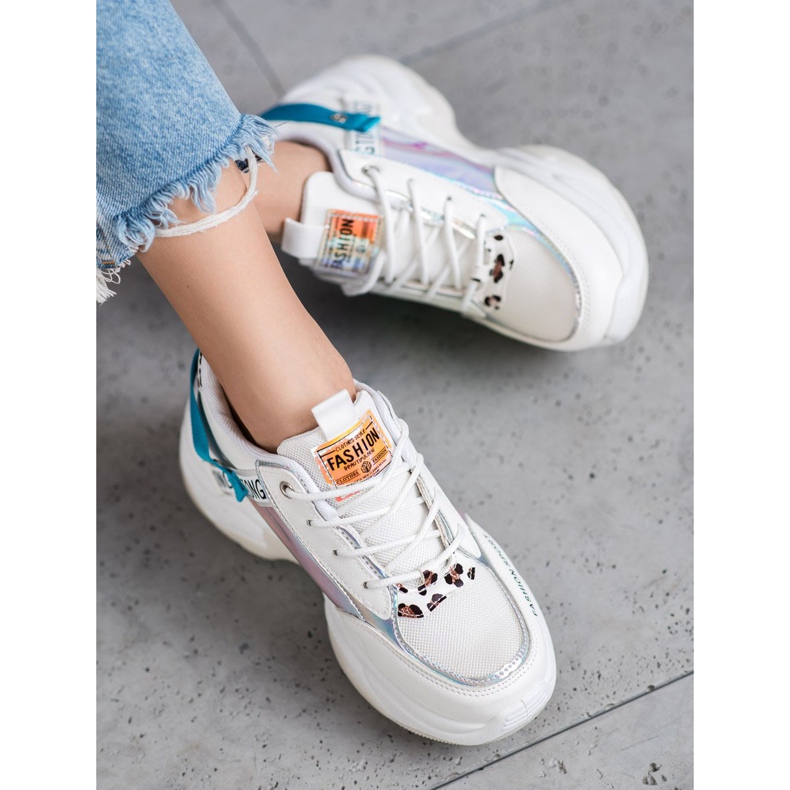 SHELOVET Sneakers sportive alla moda bianco multicolore 1