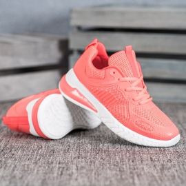 Ideal Shoes Scarpe allacciate con rete arancia 1