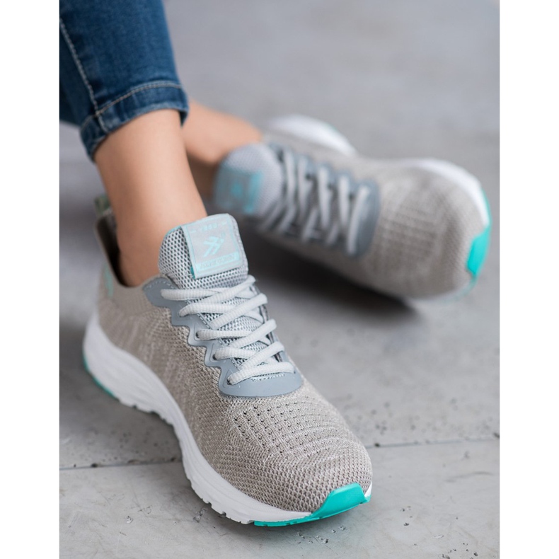 Ax Boxing Scarpe in tessuto leggero grigio 1