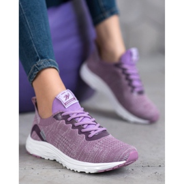 Ax Boxing Scarpe in tessuto leggero viola 1