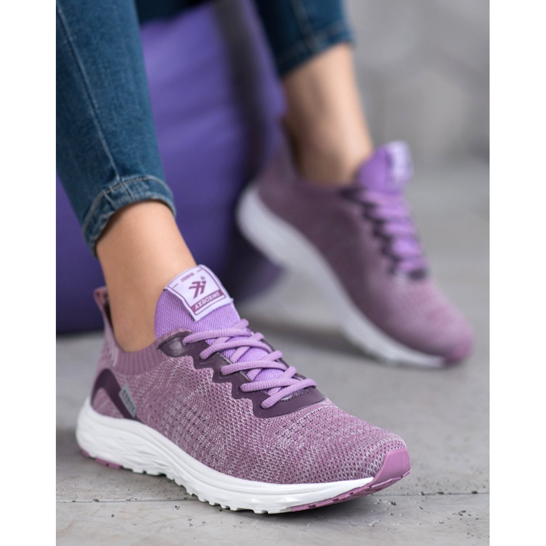 Ax Boxing Scarpe in tessuto leggero viola 1
