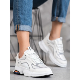 SHELOVET Sneakers sportive sulla piattaforma bianco multicolore 1