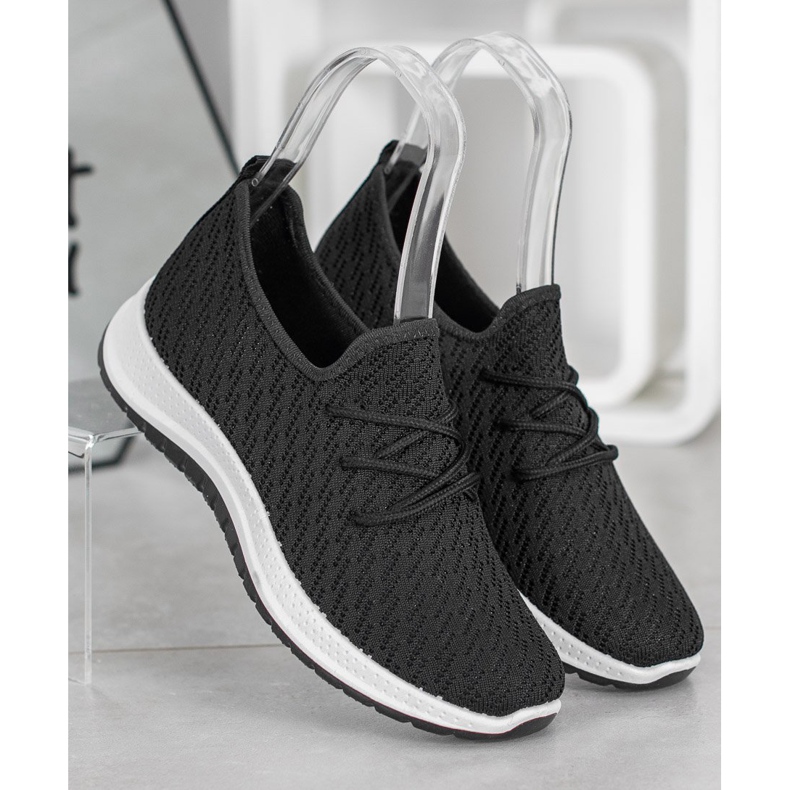 SHELOVET Scarpa sportiva traforata nera nero 2