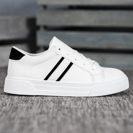 SHELOVET Scarpe sportive in ecopelle bianco 1