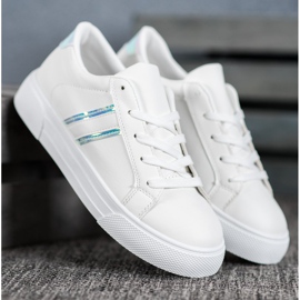 SHELOVET Scarpe sportive in ecopelle bianco 1