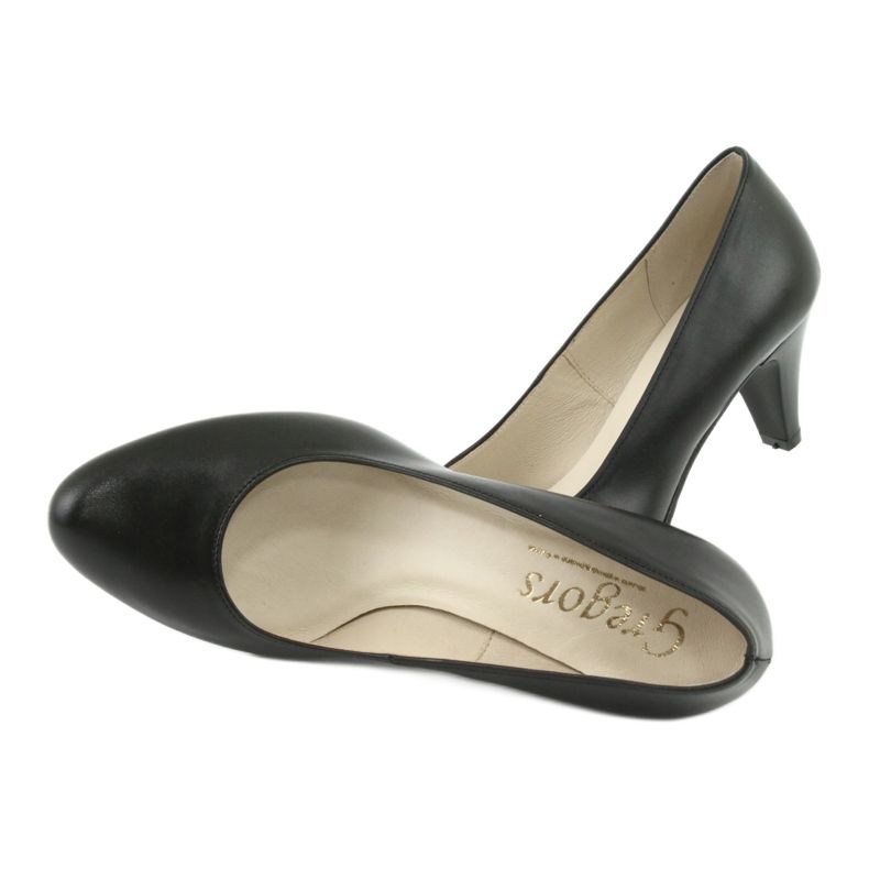 Décolleté da ufficio Gregors 465 in pelle nera nero 5