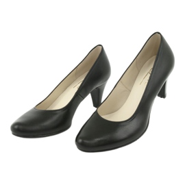 Décolleté da ufficio Gregors 465 in pelle nera nero 3