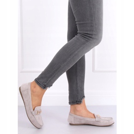 Mocassini in camoscio grigio 77-192 Grigio 2