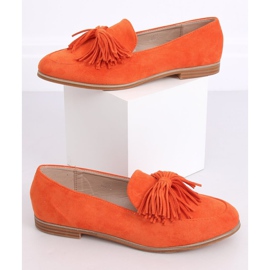 Mocassini da donna arancioni con frange T357P Arancione arancia 1