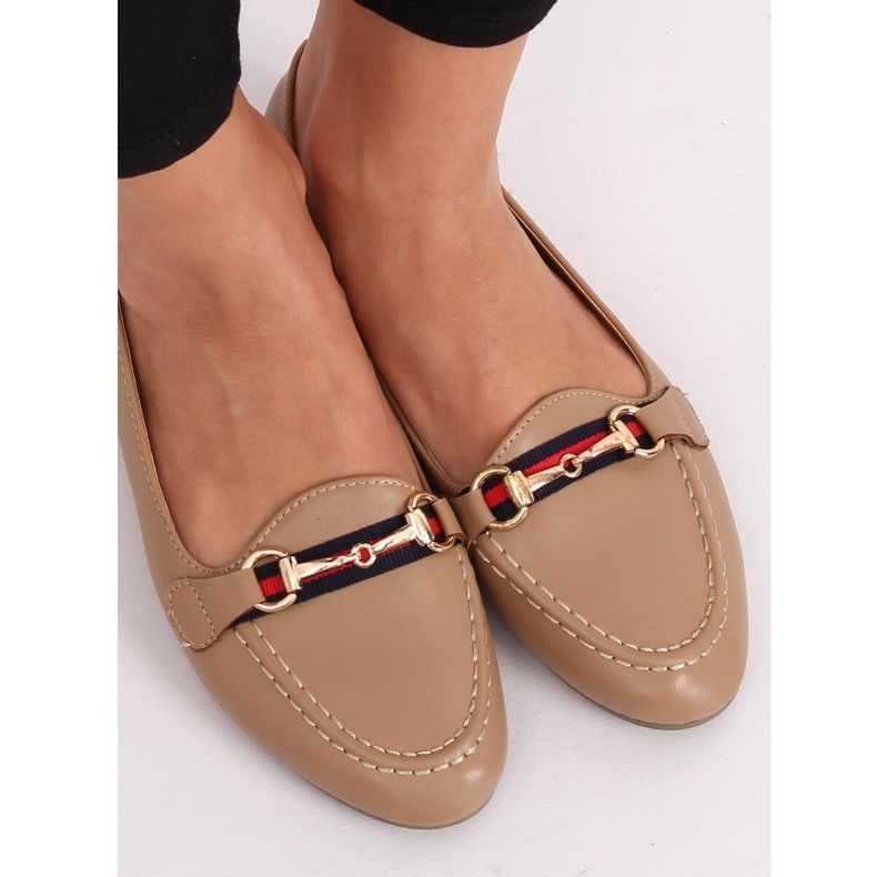 Mocassini facciali beige 9F177 kaki 1