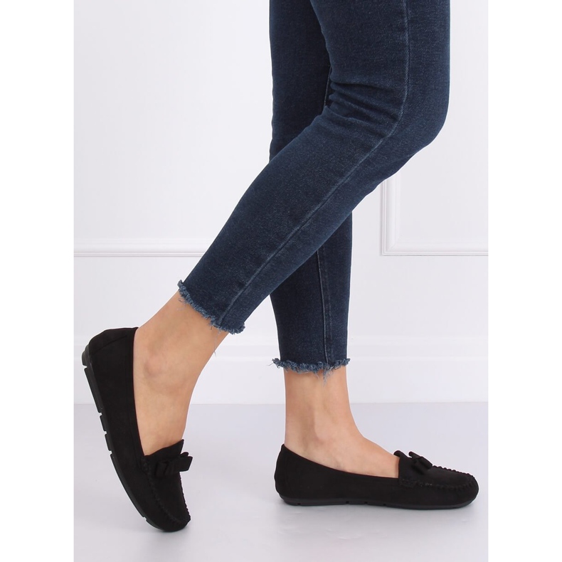 Mocassini in camoscio nero 9F150 Black 1