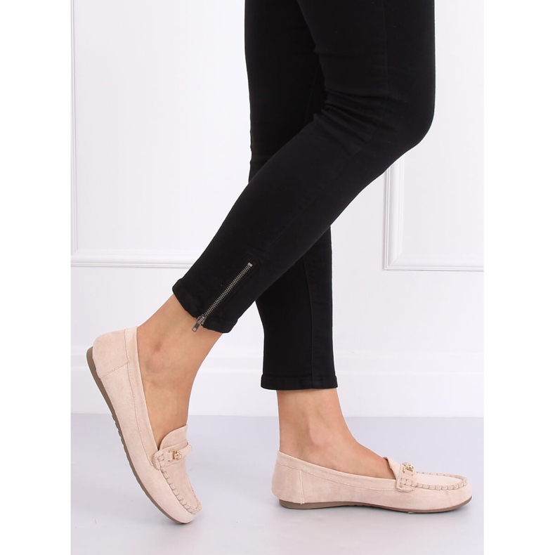 Mocassini da donna beige 22-7 Kaki 1