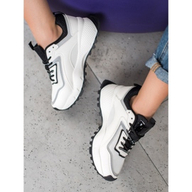 SHELOVET Sneakers Con Suola Nera bianco nero 1