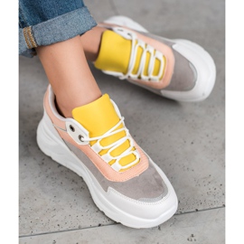 SHELOVET Scarpe Da Ginnastica Sulla Piattaforma bianca multicolore 1